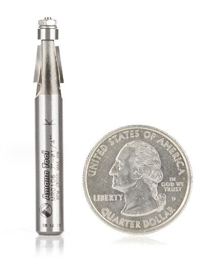 Amana Tool Carbide Tip Mini Chamfer 7 Deg. 1/4 in Shank MR0106