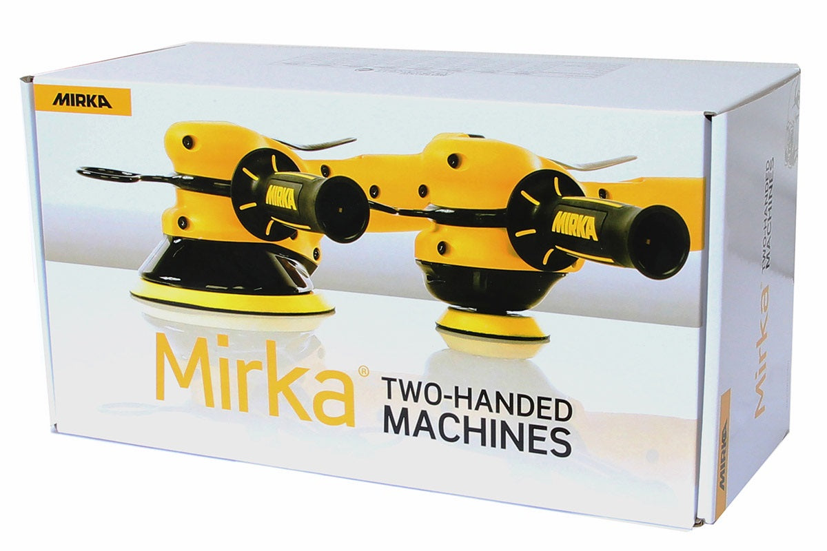 Mirka 5 in. Pneumatic Two-Handed Random Orbital Polisher Non-Vac, 12 mm Orbit MROP-512TH