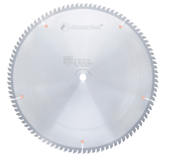 Amana Tool 14 in /100T Miter Box 4&1 5/8 Bore MS14100-5/8