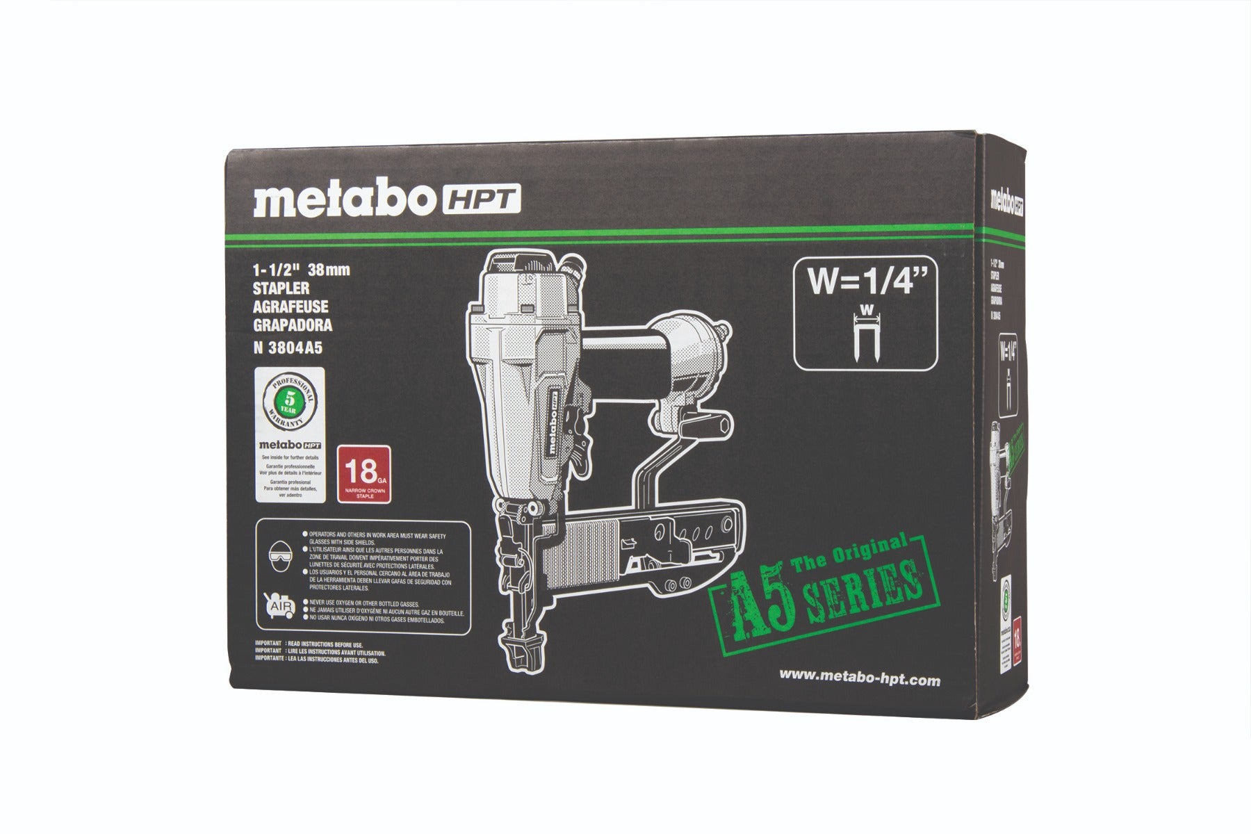 Metabo 18-Gauge Narrow Crown PRO Finish Stapler N3804A5M