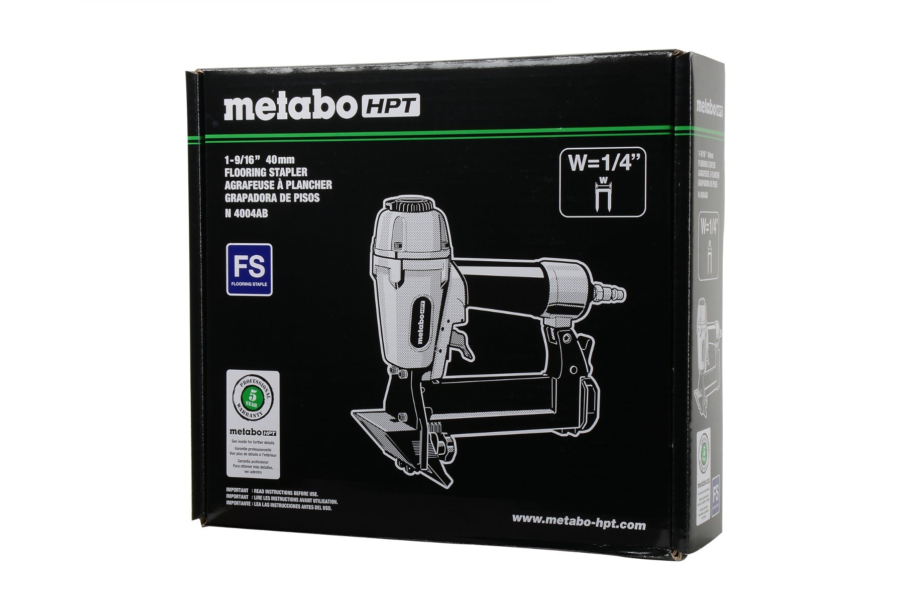 Metabo 18-Gauge 1/4 in. Crown Flooring Stapler N4004ABM
