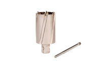 Fein Slugger carbide tipped annular cutter with 1-5/8 inch diameter and universal 3/4 inch shank, teeth around the opening