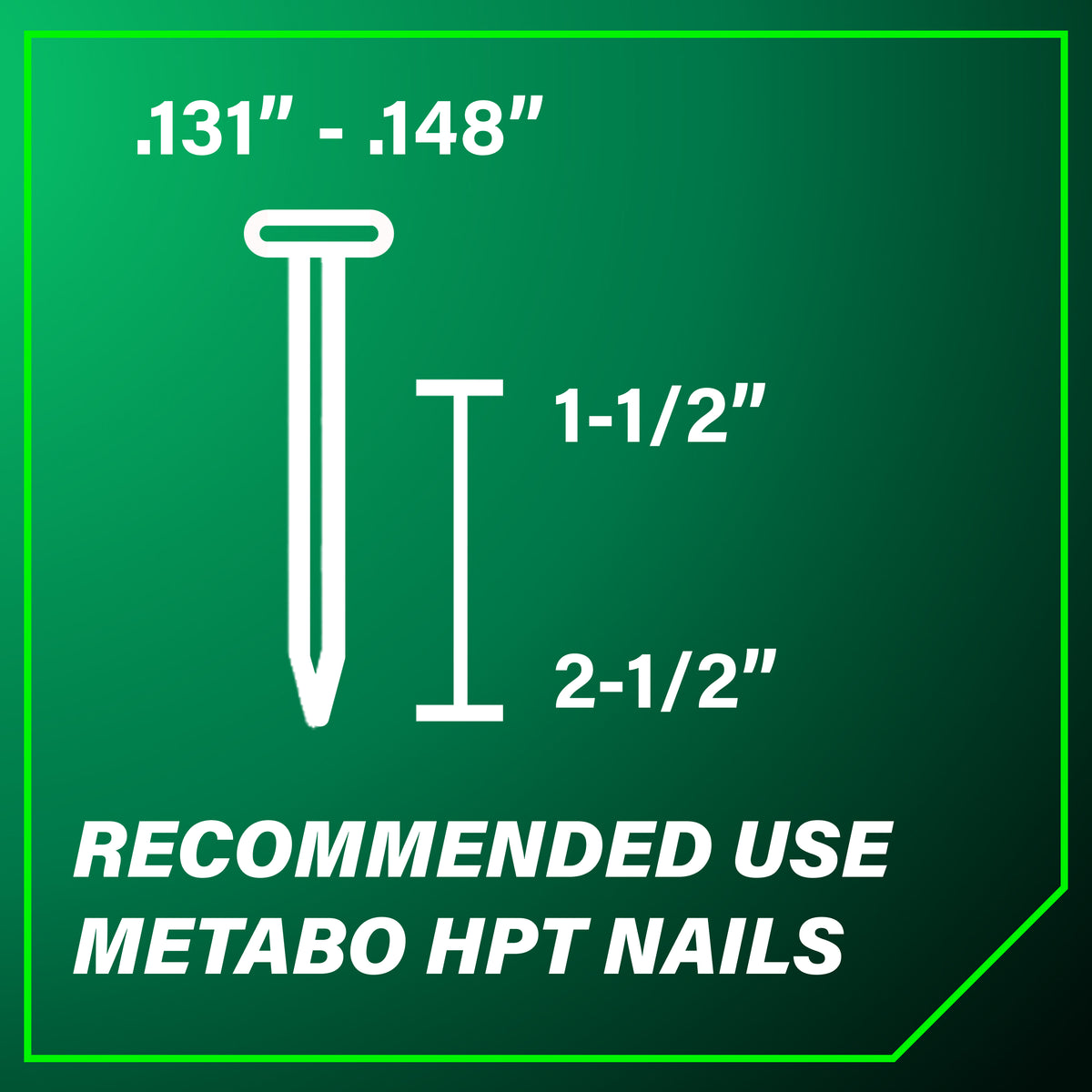 Metabo HPT 18V Cordless Pneumatic 2-1/2 in. Metal Connector Nailer Kit with 10.0 Ah Battery NR1865DKAQRY