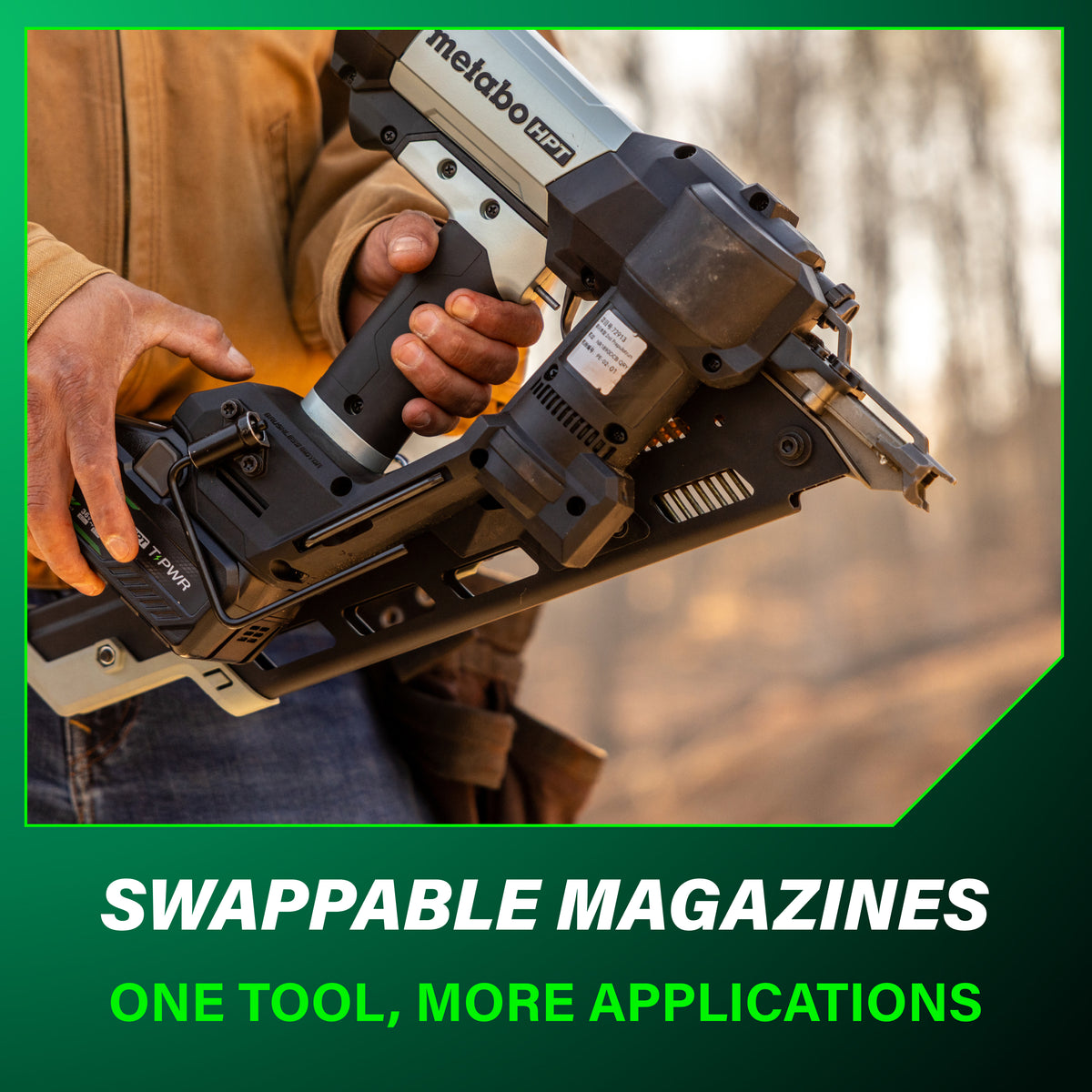 Metabo HPT 18V Cordless Pneumatic 2-1/2 in. Metal Connector Nailer Kit with 10.0 Ah Battery NR1865DKAQRY