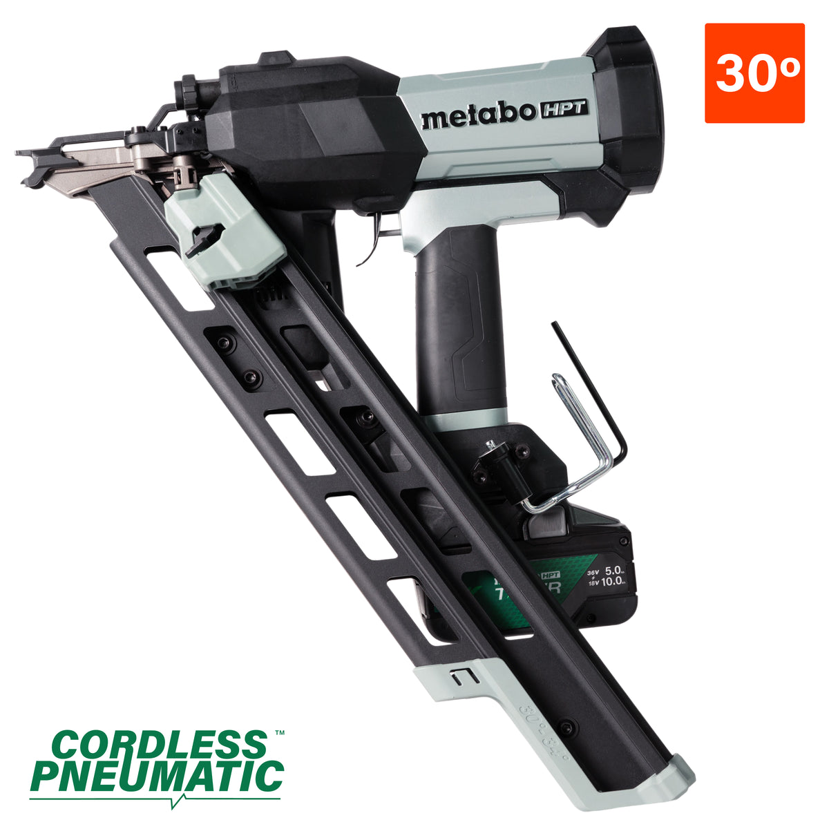 Metabo HPT 18V 30° Cordless Pneumatic 3-1/2 in. Framing Nailer Kit with 10.0 Ah Battery NR1890DCBQRY
