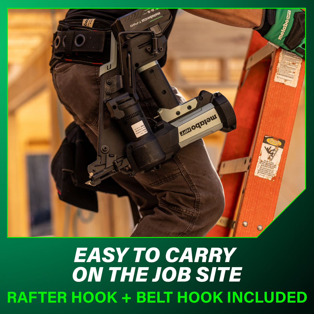 Metabo HPT 18V 21° Cordless Pneumatic 3-1/2 in. Framing Nailer Kit with 10.0 Ah Battery NR1890DRBQRY
