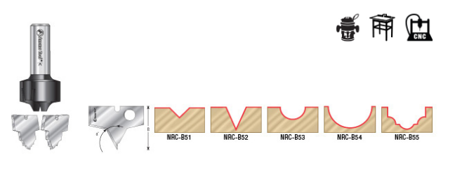 Amana Tool NOVA Body Type 'B' 1/4 in Shank Set NS-150