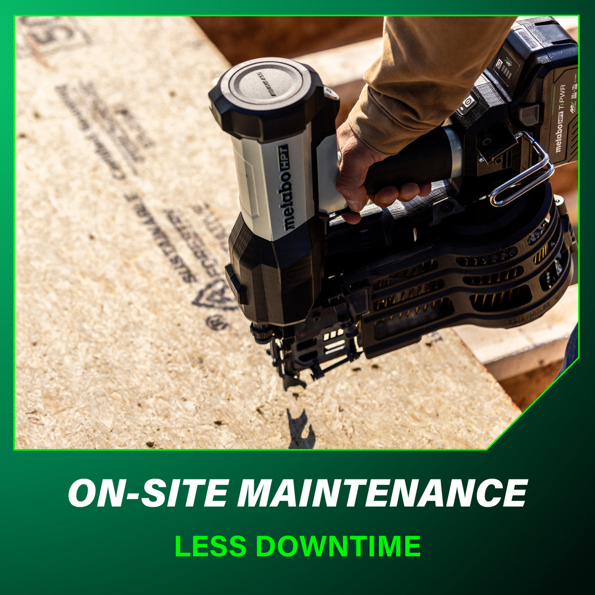 Metabo HPT 18V 15° Cordless Pneumatic 3-1/2 in. Coil Framing Nailer Kit with 10.0 Ah Battery NV1890DAQRY