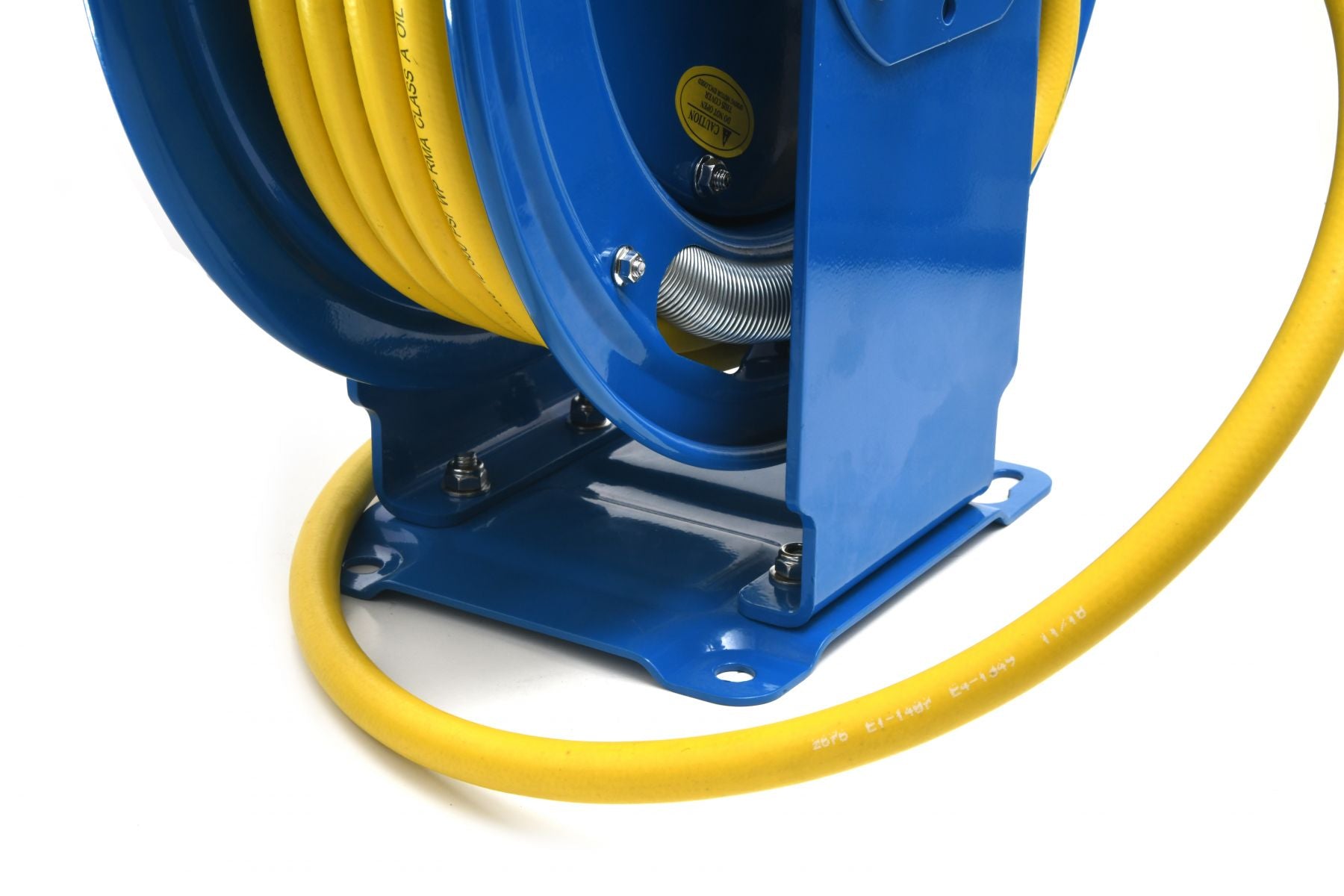 Blubird OilShield 1/2" X 100' Air Hose Dual Arm XL 18 Gauge Retractable Reel w/ 3' Jumper Hose 3/8" Male-NPT OSRDA12100