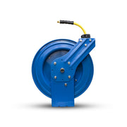 OilShield 3/8" X 50' Air Hose Single Arm 18 Gauge Retractable Reel w/ 3' Jumper Hose 3/8" Male-NPT