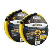 Blubird OilShield 3/8" X 15' Rubber Air Hose Assembly 3/8" Male-NPT, 2-Pack OS3815-2PK
