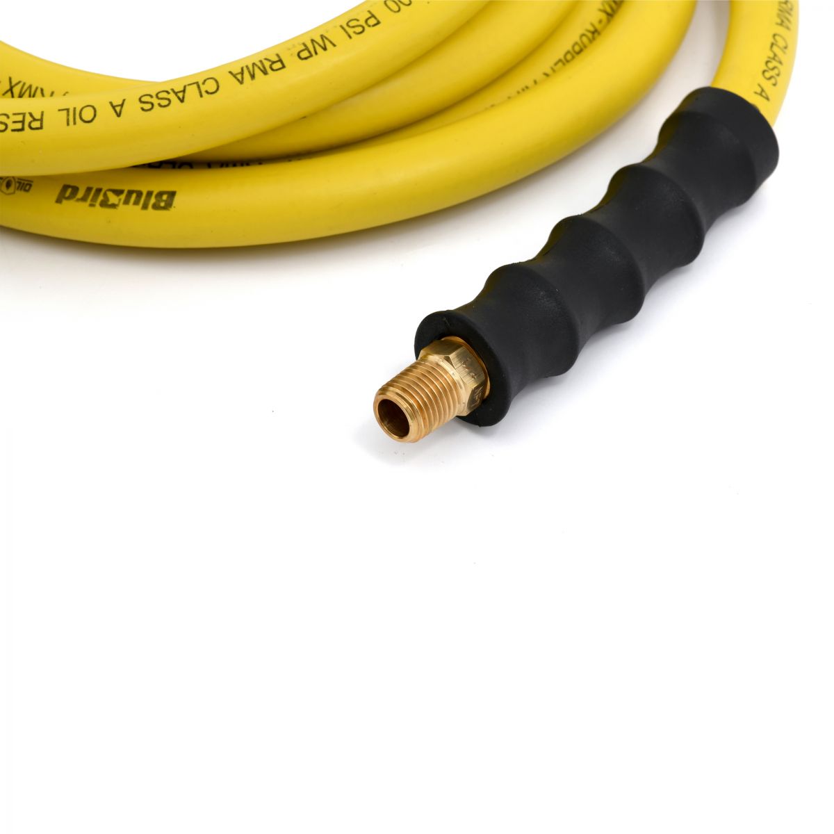 Blubird OilShield 3/8" X 15' Rubber Air Hose Assembly 3/8" Male-NPT, 2-Pack OS3815-2PK