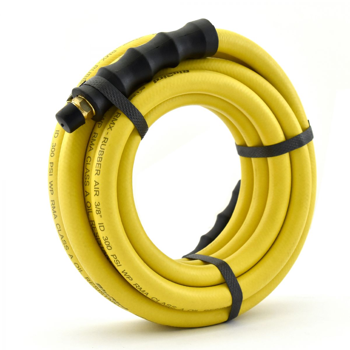 Blubird OilShield 3/8" X 15' Rubber Air Hose Assembly 3/8" Male-NPT, 2-Pack OS3815-2PK