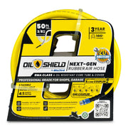OilShield 3/8" X 50' Rubber Air Hose Assembly 3/8" Male-NPT with Universal 5 in 1 coupler