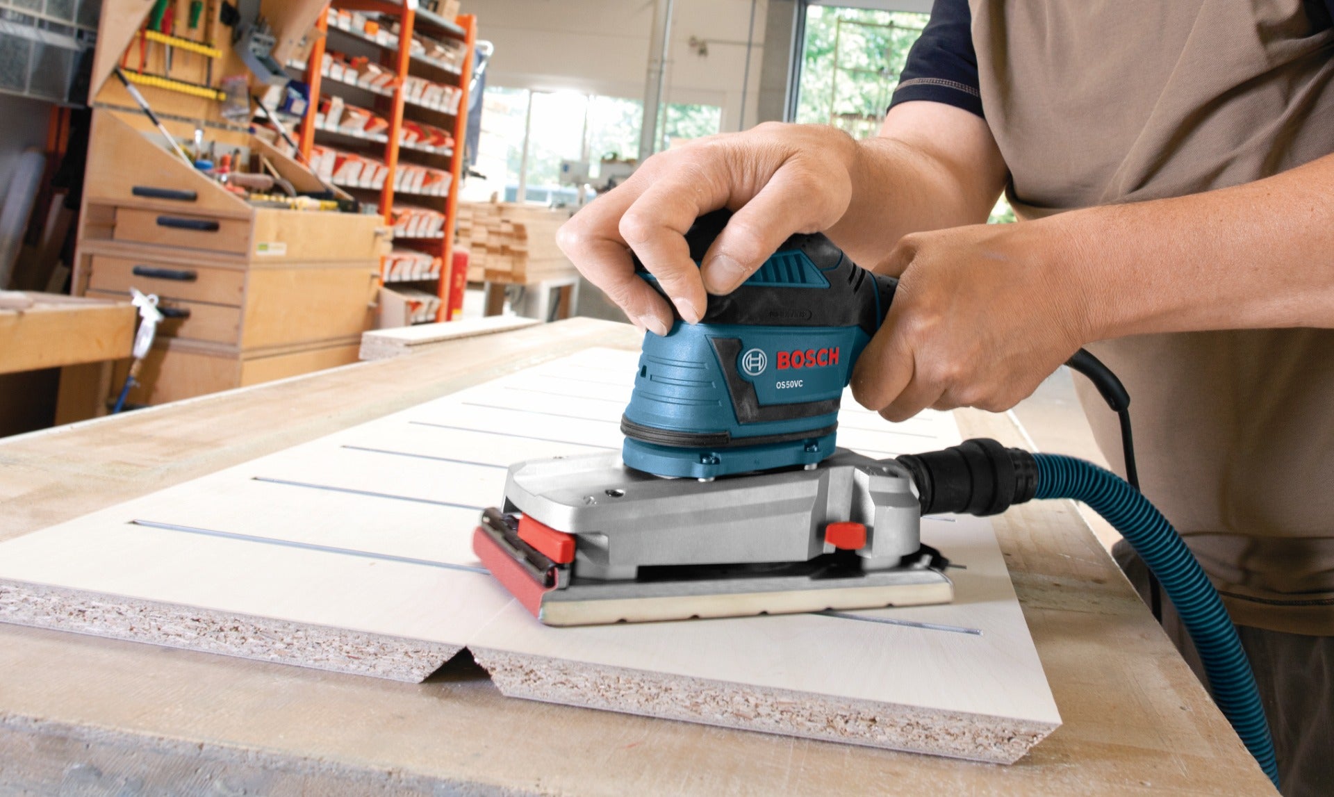 Bosch 1/2-Sht. Variable Orbital Sander, Vibration Cntrl. OS50VC