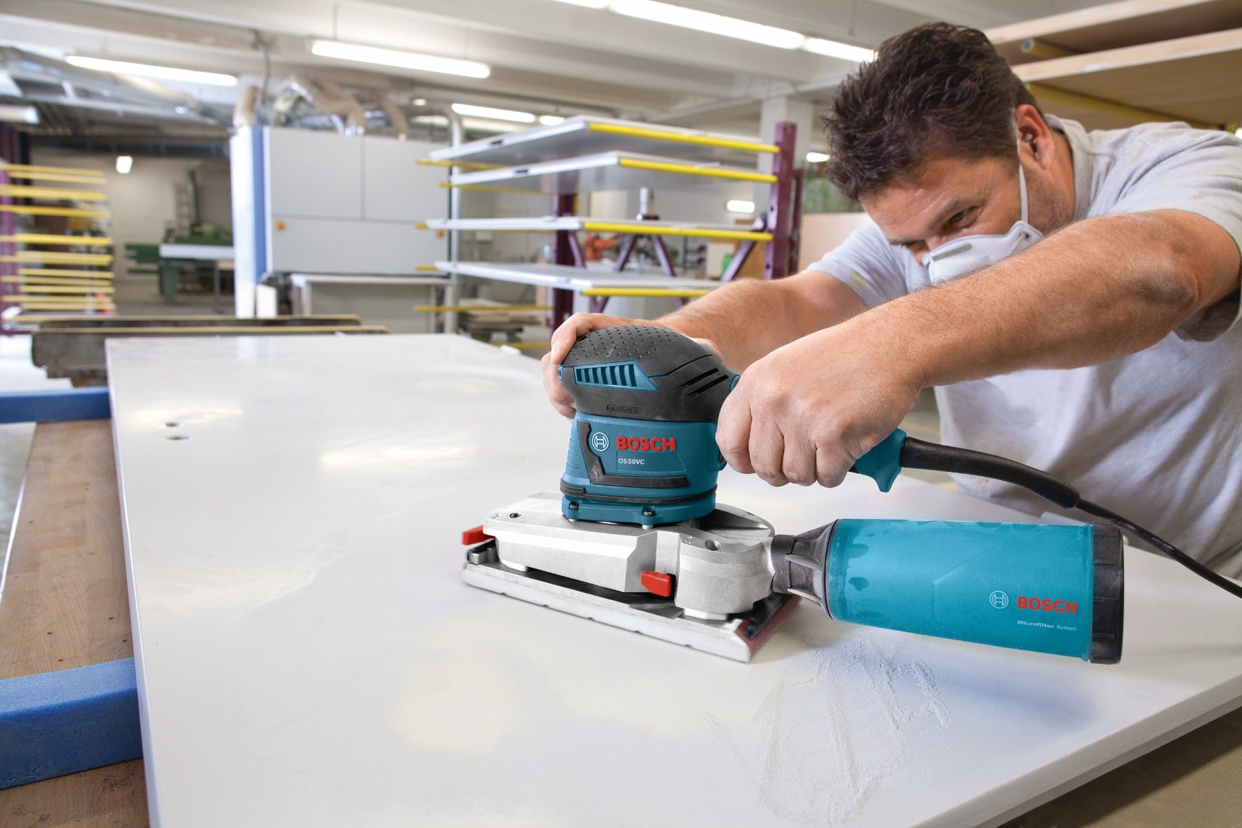 Bosch 1/2-Sht. Variable Orbital Sander, Vibration Cntrl. OS50VC