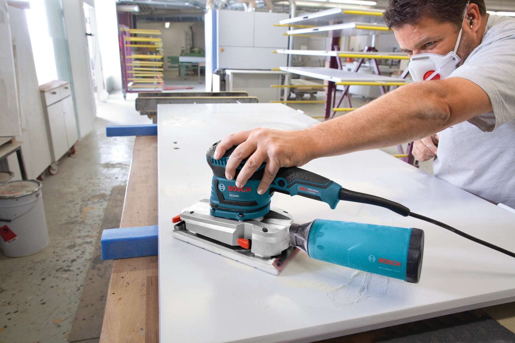 Bosch 1/2-Sht. Variable Orbital Sander, Vibration Cntrl. OS50VC