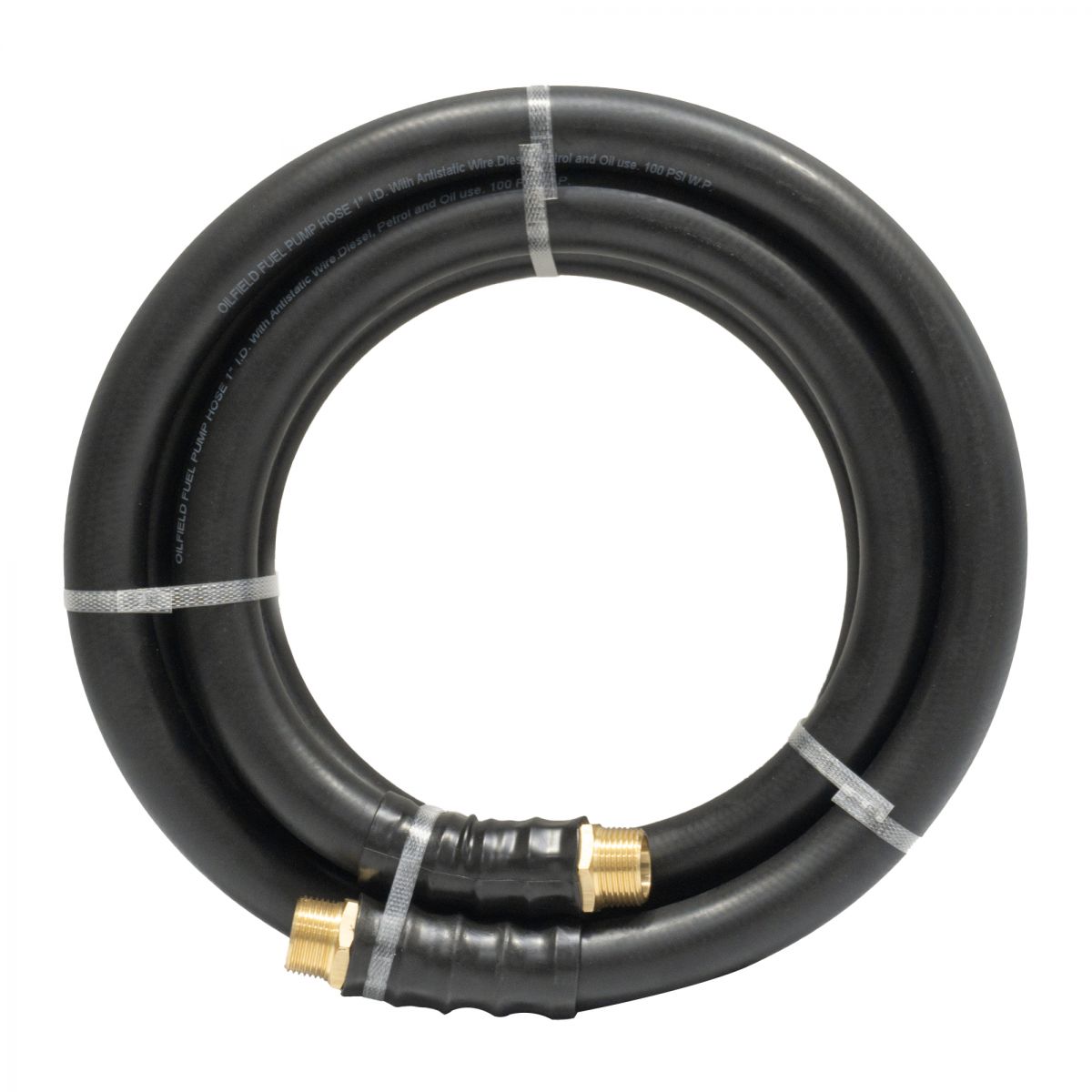 Blubird OilShield 3/4" X 12' Rubber Farm Fuel Transfer Hose with Static Wire, 2-Pack OSFH3412-2PK