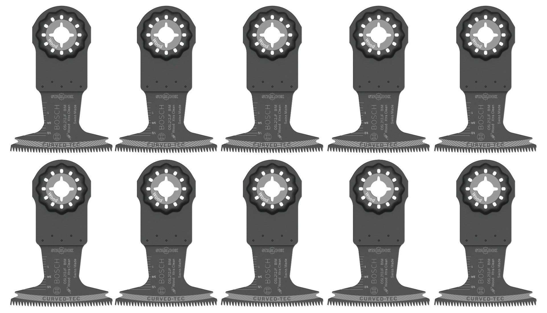 Bosch 2-1/2" Starlock Oscillating Bi-Metal Xtra Plunge Blade 10pk OSL212JF-10