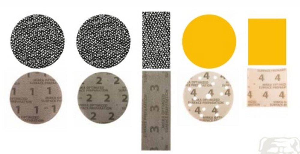 Mirka OSP 2-3/4 x 7-3/4 in. Step 2 Strip, Optimized Surface Preparation Product, Qty 50 OS-150-002