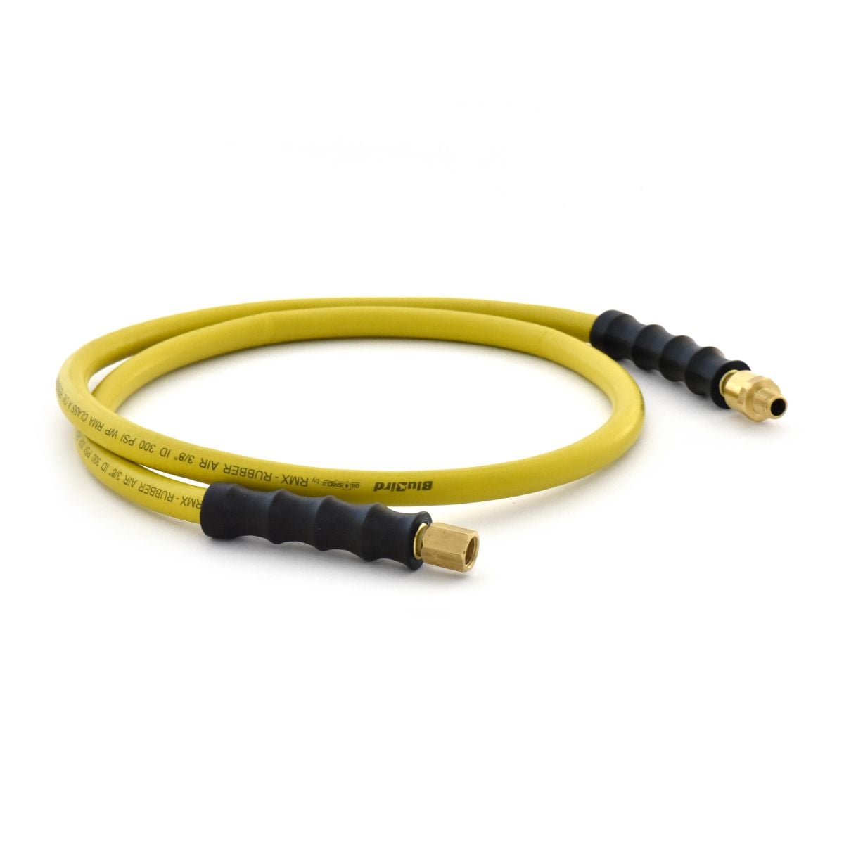 Blubird OilShield 3/8" X 5' Rubber Air Hose Assembly 3/8" Male-NPT, 2-Pack OSSR3805-2PK