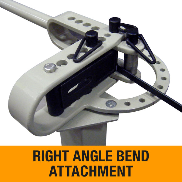 Close-up of the Baileigh MCB-650 bending head with circular die ring and clamp