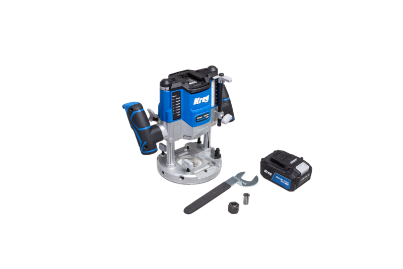 Kreg 20V Cordless Ionic Drive 2-1/4 HP Plunge Router 4ah Kit KPTBPR225B