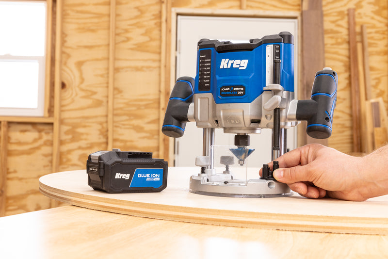 Kreg 20V Cordless Ionic Drive 2-1/4 HP Plunge Router (Bare Tool) KPTPR225B