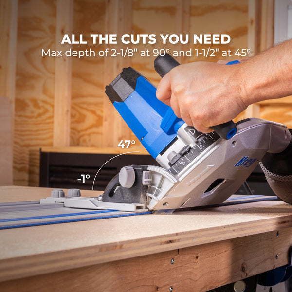 Kreg Adaptive Cutting System Master Kit with Plunge-Cut Track Saw, 62 in. Track & Project Table, 12A, 120V ACSCT3000