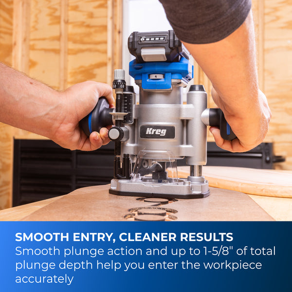 Kreg Trim Router Plunge Base with Guide Bushing Adapter PRSTRPB