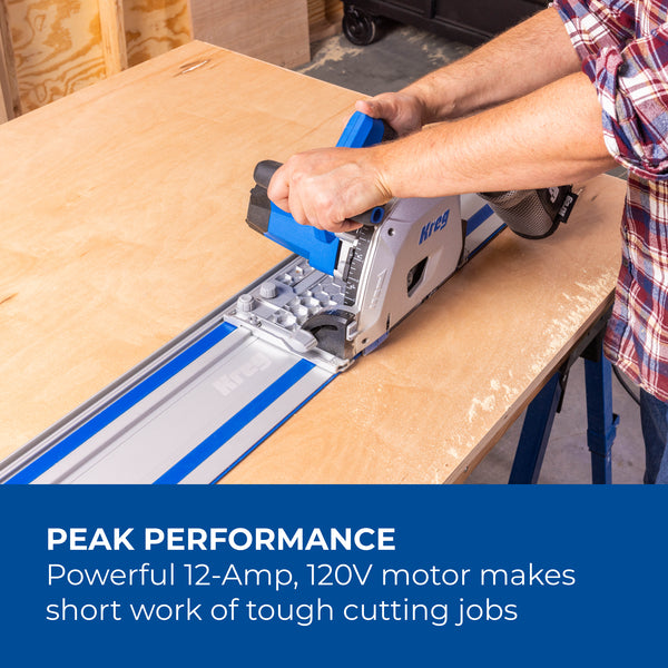 Kreg Adaptive Cutting System Master Kit with Plunge-Cut Track Saw, 62 in. Track & Project Table, 12A, 120V ACSCT3000