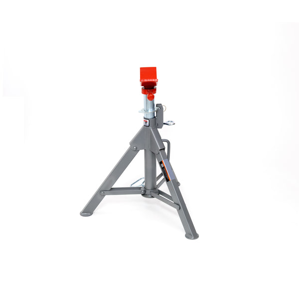 Jet JPJ-LFD-V Low Folding Pipe Jack Stand with Steel V-Head, 2,500 lbs. Capacity, Up to 18 in. Pipe JT1-3816