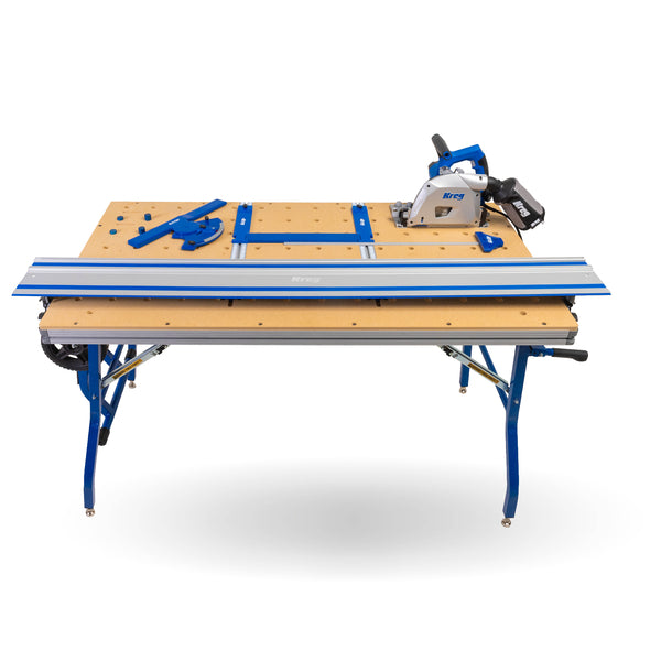 Kreg Adaptive Cutting System Master Kit with Plunge-Cut Track Saw, 62 in. Track & Project Table, 12A, 120V ACSCT3000