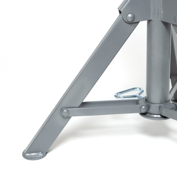 Jet JPJ-LFD-V Low Folding Pipe Jack Stand with Steel V-Head, 2,500 lbs. Capacity, Up to 18 in. Pipe JT1-3816