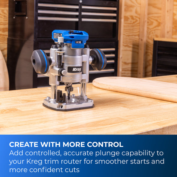Kreg Trim Router Plunge Base with Guide Bushing Adapter PRSTRPB