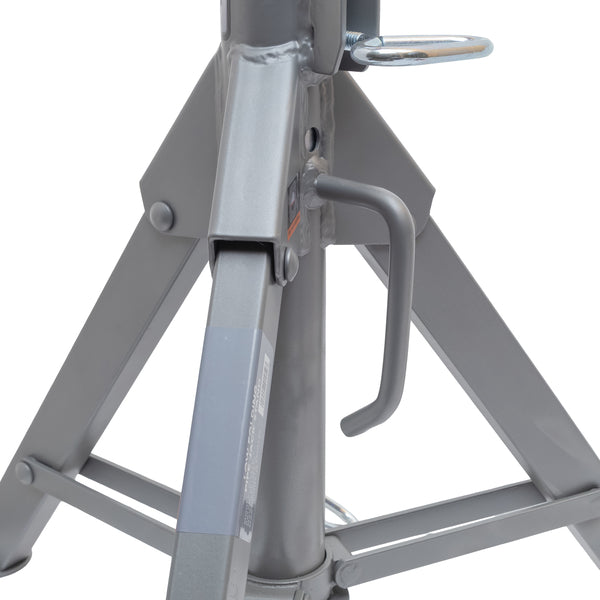 Jet JPJ-LFD-V Low Folding Pipe Jack Stand with Steel V-Head, 2,500 lbs. Capacity, Up to 18 in. Pipe JT1-3816