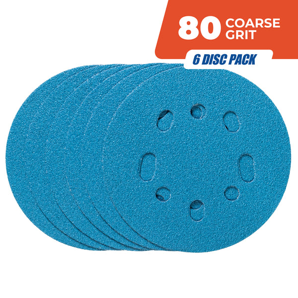 Kreg 5 in. 80 Grit Hook and Loop Sanding Discs, 6-Pack K5SD80