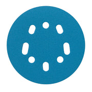 Blue 5 inch 120 grit sanding disc with 8 hole pattern