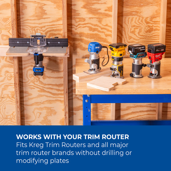 Kreg Dock & Go Trim Router Table Top, 3-1/2 in. to 15 in. Circle Capacity KRTRT100