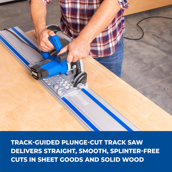 Kreg Adaptive Cutting System Master Kit with Plunge-Cut Track Saw, 62 in. Track & Project Table, 12A, 120V ACSCT3000