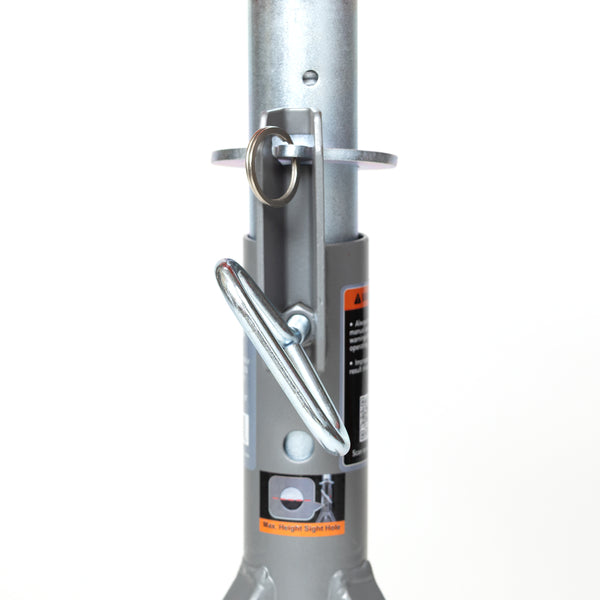 Jet JPJ-LFX-V Low Fixed Pipe Jack Stand with Steel V-Head, 2,500 lbs. Capacity, Up to 18 in. Pipe JT1-3817