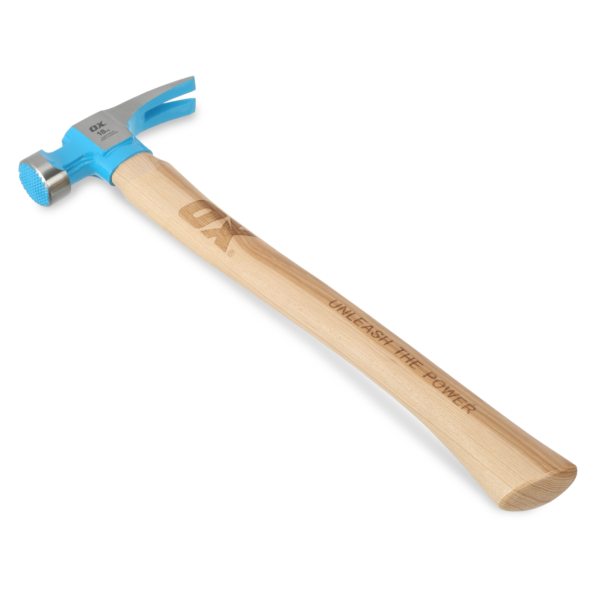 Ox Tools Pro 18 Oz Milled Face Framing Hammer | Curved Hickory Handle OX-P083318