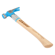 Ox Tools Pro 22 Oz Milled Face Framing Hammer | Curved Hickory Handle w/ Steel Reinforcement OX-P083522