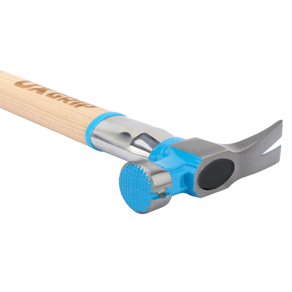 Ox Tools Pro 22 Oz Milled Face Framing Hammer | Curved Hickory Handle w/ Steel Reinforcement OX-P083522