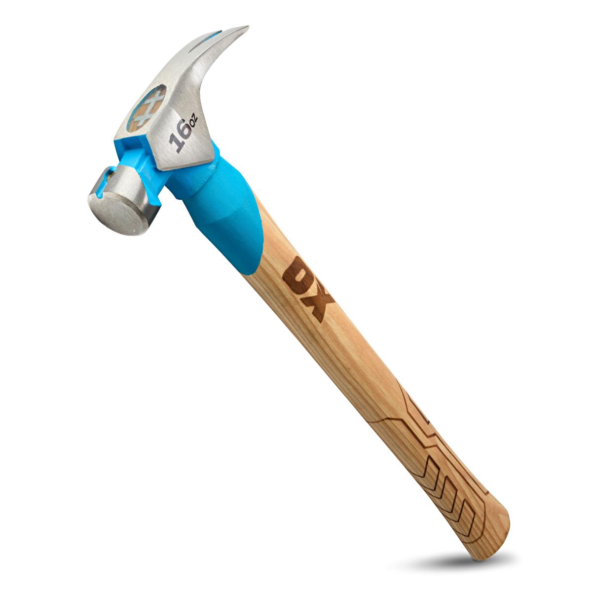 Ox Tools Pro 16 Oz Smooth Face Framing Hammer | Straight Hickory Handle OX-P088916