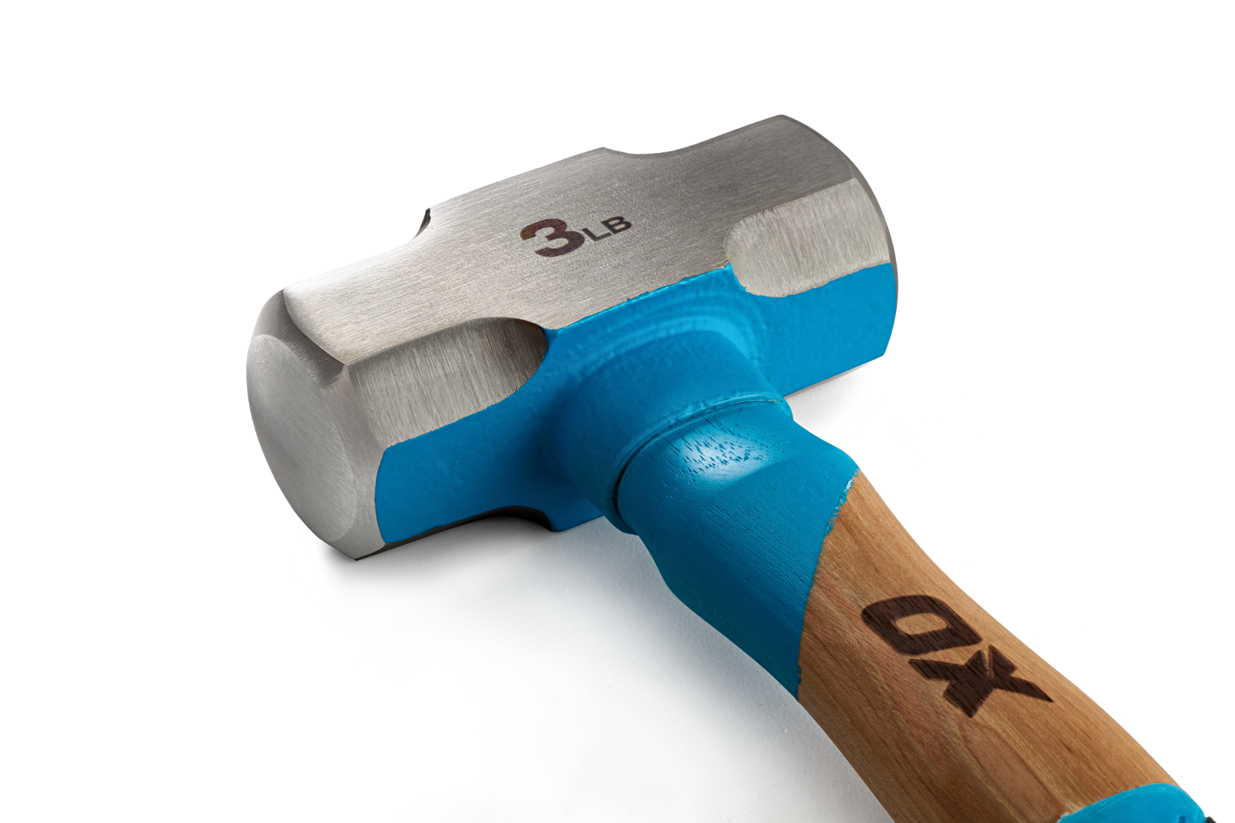 Ox Tools Pro 3 Lbs Club Hammer | Straight Hickory Handle w/ TPR Grip OX-P089403