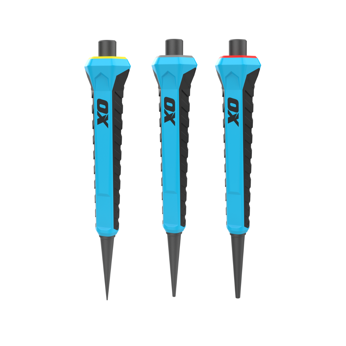 Ox Tools Pro Nail Punch w/ Grip 3-Pack - 0.8mm, 1.6mm, 2.4mm OX-P095031