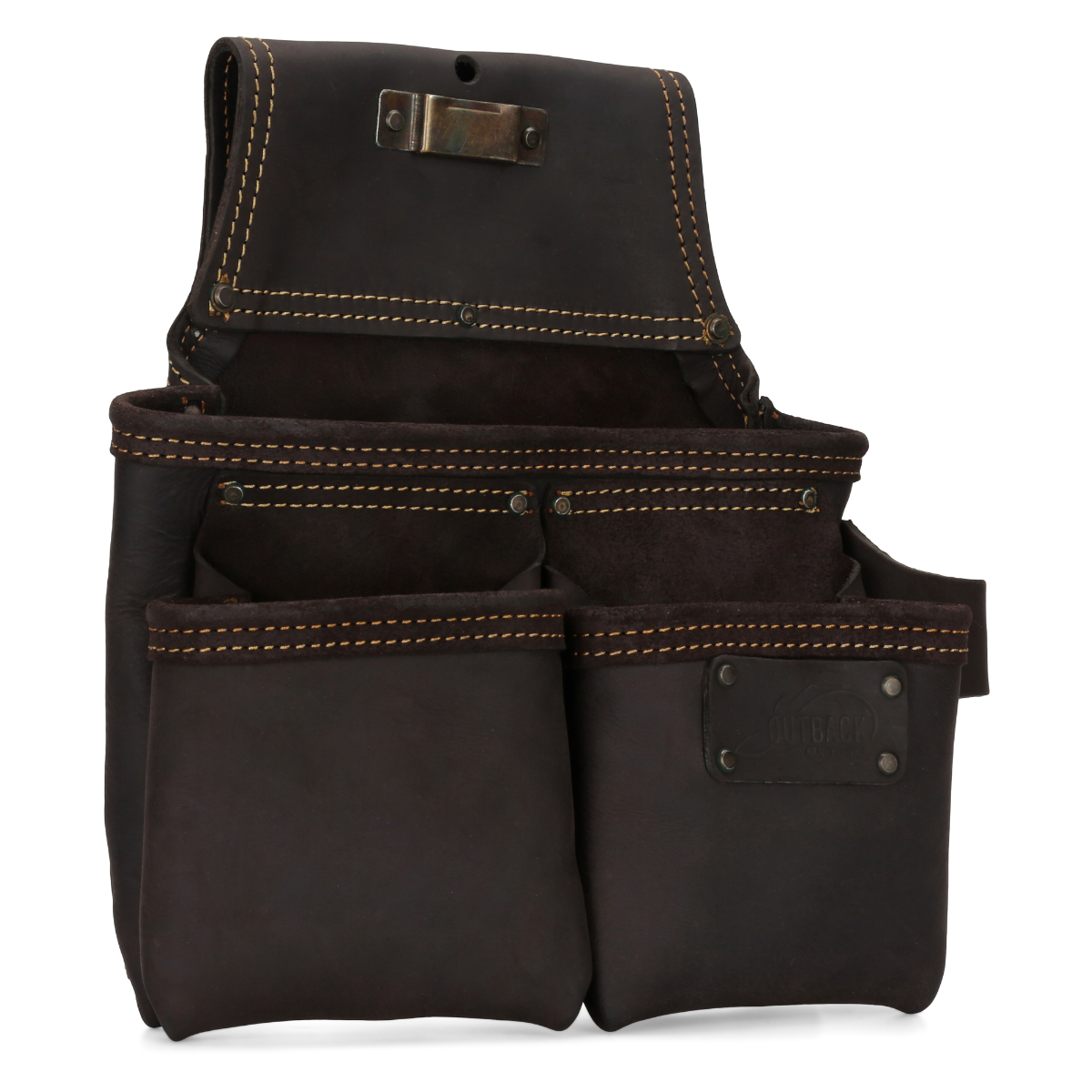 Ox Tools Pro Framer's Tool 3-Pocket Bag | Oil Tanned Leather OX-P263203