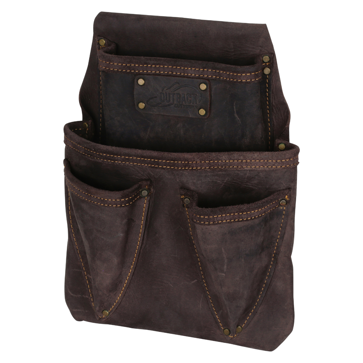 Ox Tools Pro 4-Pocket Roofer's Pouch | Oil Tanned Leather OX-P263204