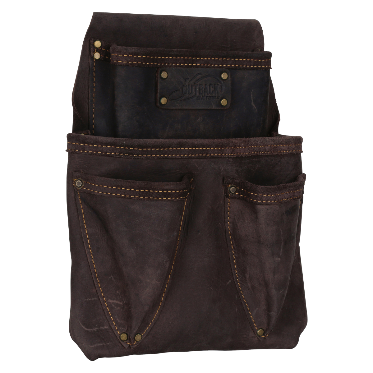 Ox Tools Pro 4-Pocket Roofer's Pouch | Oil Tanned Leather OX-P263204